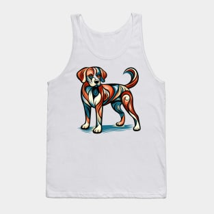 Pop art dog illustration. cubism illustration of a dog Tank Top